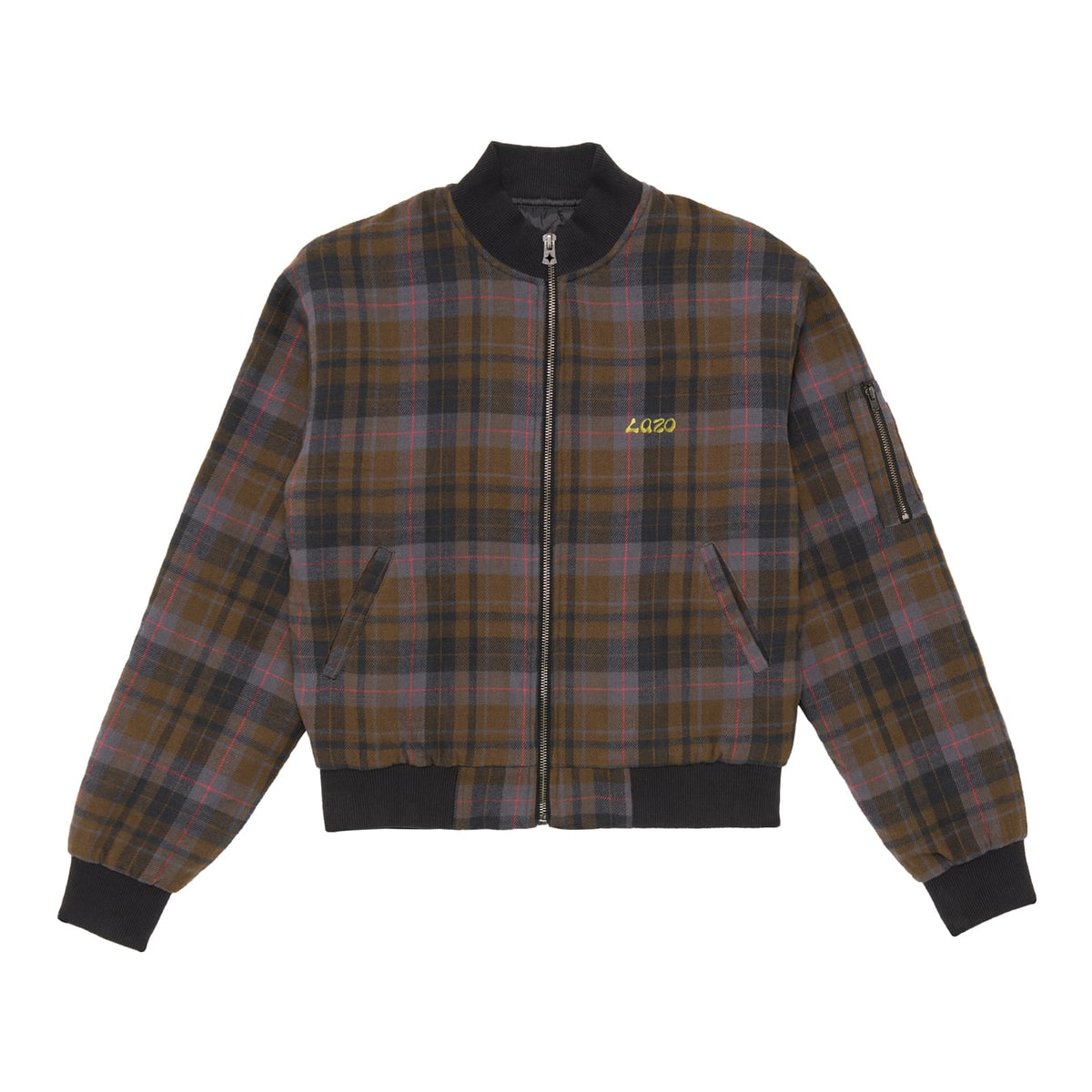 Lazo Plaid Bomber Jacket