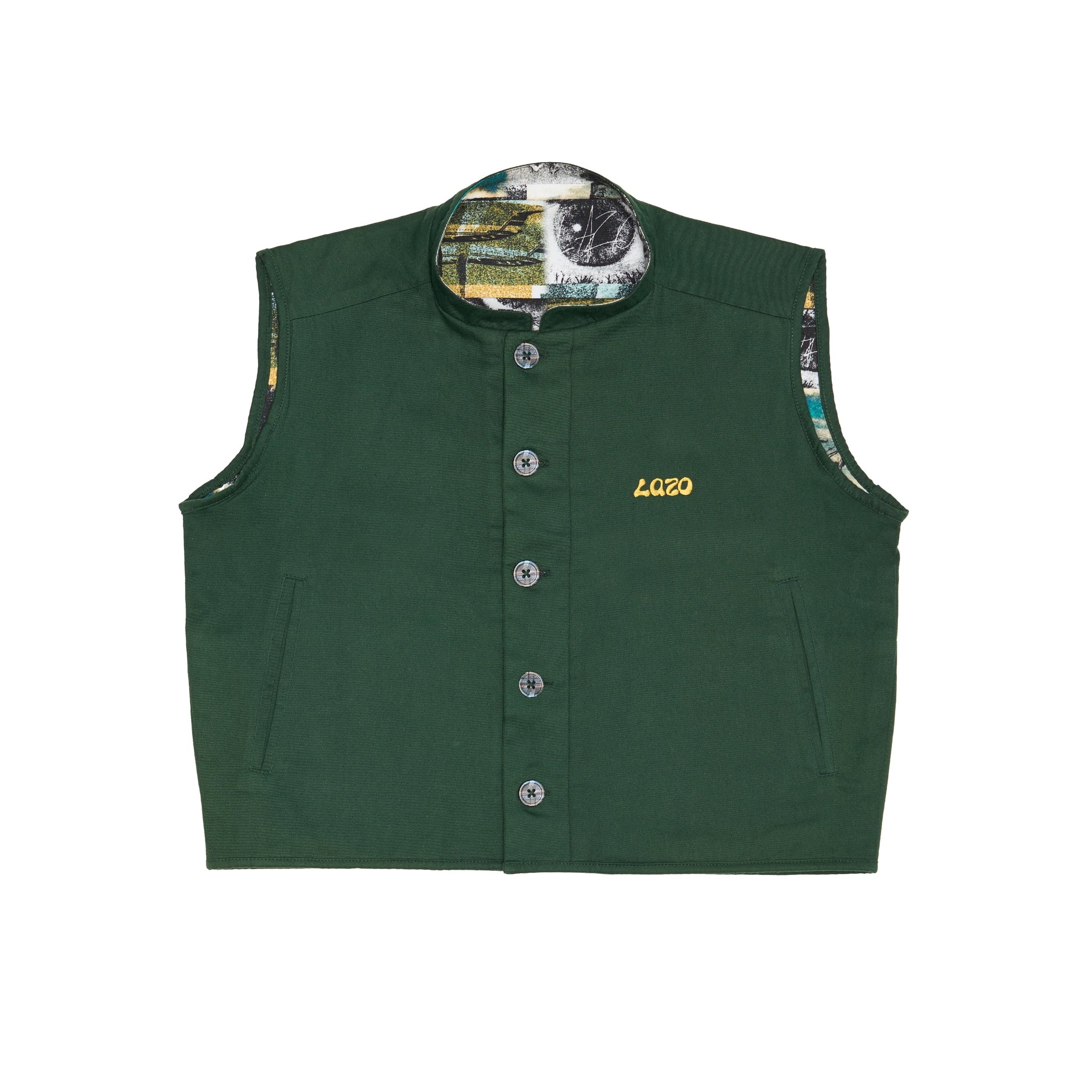 トップス 700FILL Embroidered Logo Reversible Vest Lazo Reversible Vest